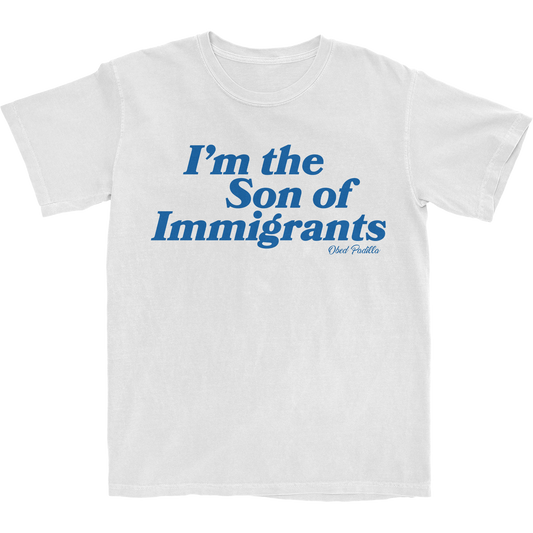 I'm the Son of Immigrants Tee - White/Blue